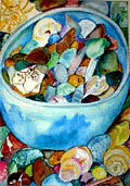 bowl of rocks