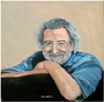 Jerry Garcia, oil on canvas, by Sheri Caldwell